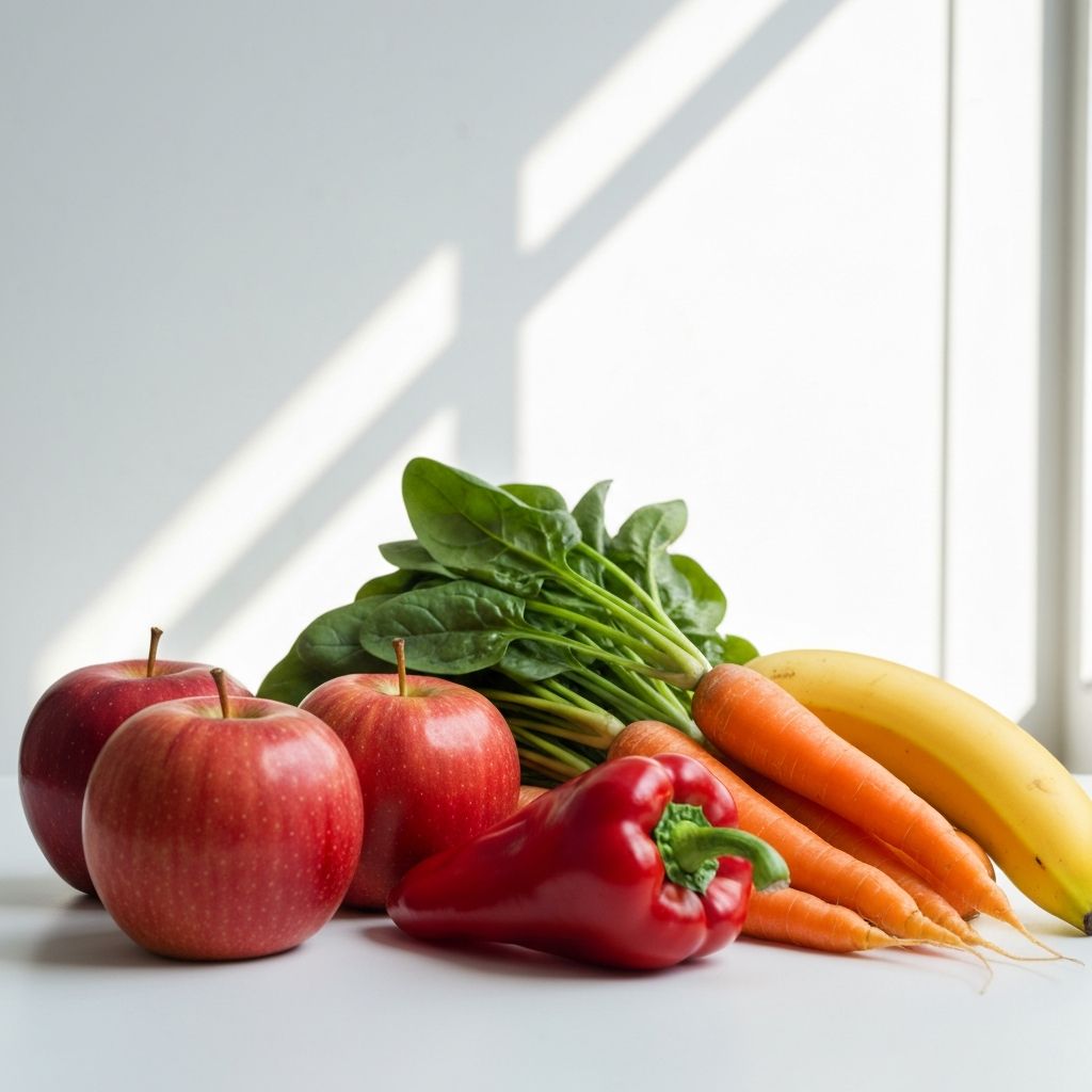 Frutas y verduras saludables